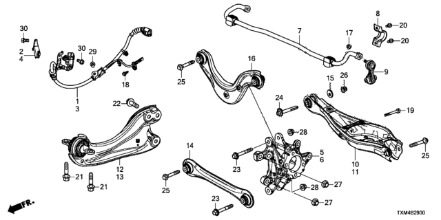 2021 Honda Insight Stabilizer Complete (16.0Mm) Diagram for 52300TXMA01