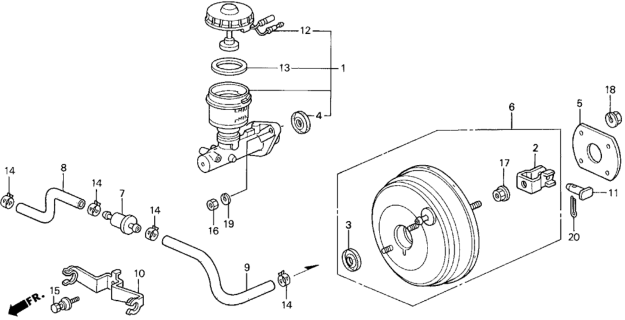 1994 Honda Prelude  Valve, Check (Nissin) Diagram for 46403SE0003