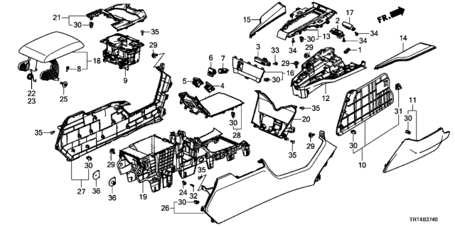2017 Honda Clarity Fuel Cell  Clip Diagram for 91537T0A003