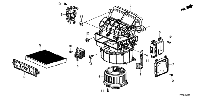 2018 Honda Clarity Electric  Cpu Assy., Heat Pump Diagram for 79650TRVA42