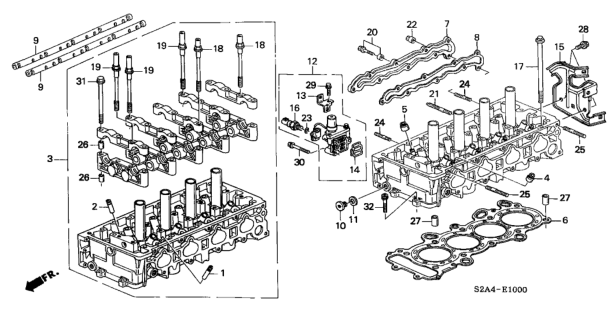 2005 Honda S2000  Bolt-Washer (12X163) Diagram for 90005PCX003