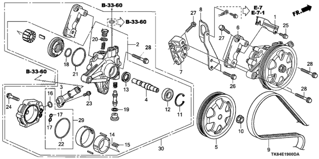 2014 Honda Odyssey  O-Ring (13.0X1.9) Diagram for 91345R40P01