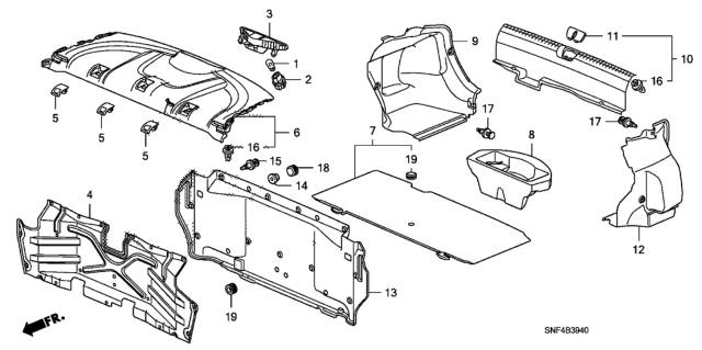2010 Honda Civic  Partition, Trunk Diagram for 74608SNFA00