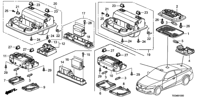 2011 Honda Accord Microphone Assy., Navigation *NH686L* (QP LIGHT WARM GRAY) Diagram for 39180TA0A21ZA
