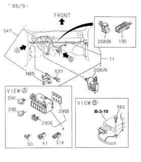 1996 Honda Passport  Holder, Connector Diagram for 8971027312