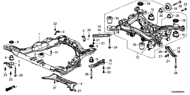 2020 Honda Passport  BOLT, FLG (14X142) Diagram for 90198TGS000