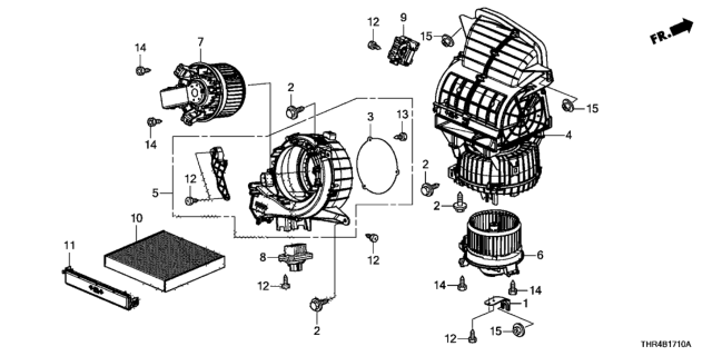 2019 Honda Odyssey  Motor Assembly, W/Fan Diagram for 79315THRA42
