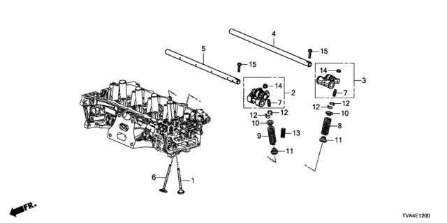 2020 Honda Accord Retainer, Valve Spring Diagram for 14765RGA000