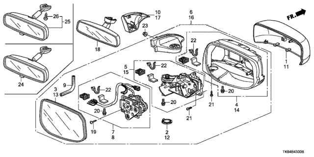 2012 Honda Fit  Cap, Driver Side Skull (Taffeta White) Diagram for 76251TF0E11ZC