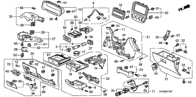 1999 Honda CR-V  Screw, Tapping (4X12) Diagram for 9390324320