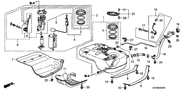 2013 Honda Pilot  Regulator Set, Pressure Diagram for 17052STXA00