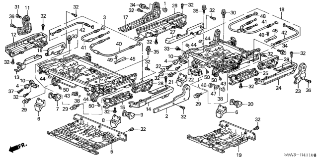 2004 Honda CR-V Bush, Nylon Diagram for 77208SJ8003