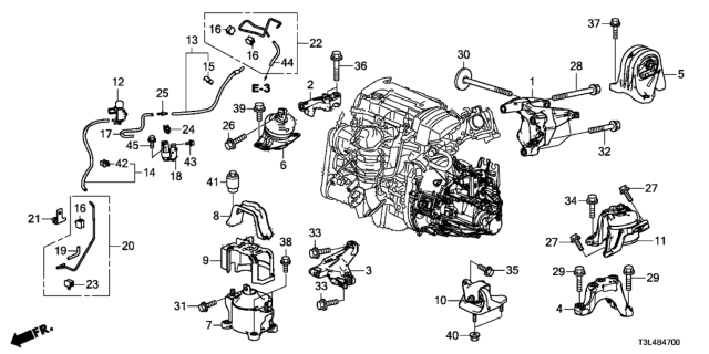 2013 Honda Accord  Pipe Assy B, Ecm S Diagram for 50943T2FA00