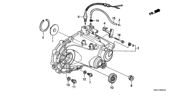1991 Honda Civic  Bolt, Sealing (10MM) Diagram for 90083PL3000