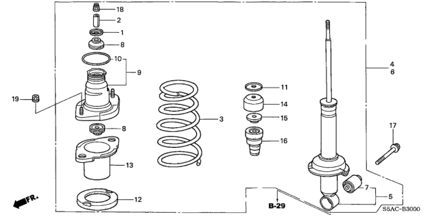 2005 Honda Civic  Cover, RR. Dust Diagram for 52687S5A014