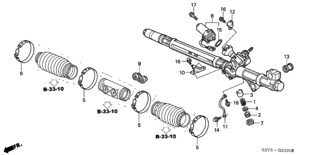 2003 Honda Insight  Motor Diagram for 53602S3YA01