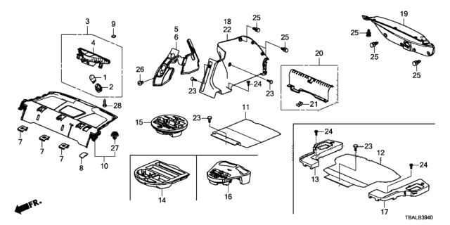 2021 Honda Civic Spacer, L. RR. Floor Diagram for 84572TEXY00