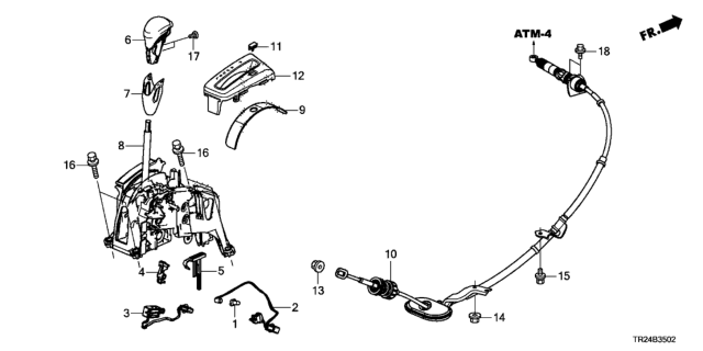 2014 Honda Civic Wire, Control Diagram for 54315TR2A53