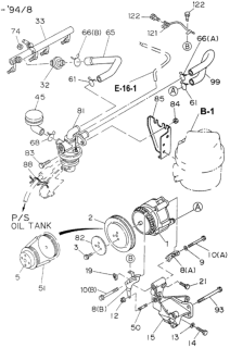 1994 Honda Passport  Bolt (10X92) Diagram for 8943137981