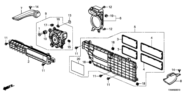 2020 Honda Insight  LABEL Diagram for 1K84258GA00