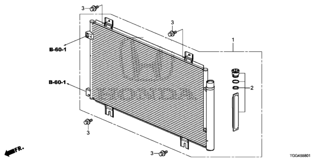 2020 Honda Civic  Condenser Assy. Diagram for 80100TGNG01
