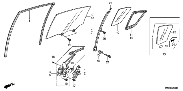 2012 Honda Insight Sticker, Glass (Econ) Diagram for 75738TR0A01