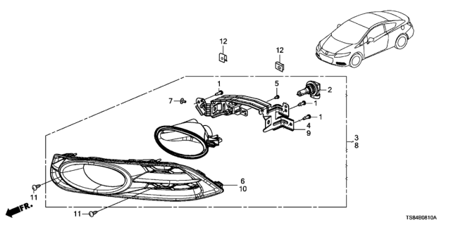 2013 Honda Civic Screw, Special (4X8) Diagram for 33911SZTJ01