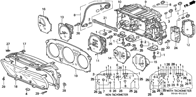 1999 Honda Civic  Bulb & Socket (14V 3W) (Socket:Gray) (NS) Diagram for 37103SD2003