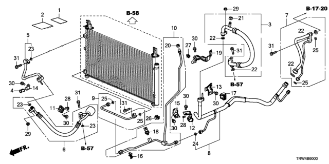 2018 Honda Clarity Plug-In Hybrid  Clamp Diagram for 80362TRWA00