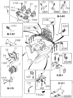 1995 Honda Passport  Starter Assembly (12V 1.2Kw) Diagram for 8970645530