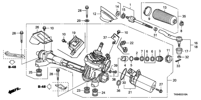 2011 Honda Fit Washer, Plain (10MM) Diagram for 90505TF0000