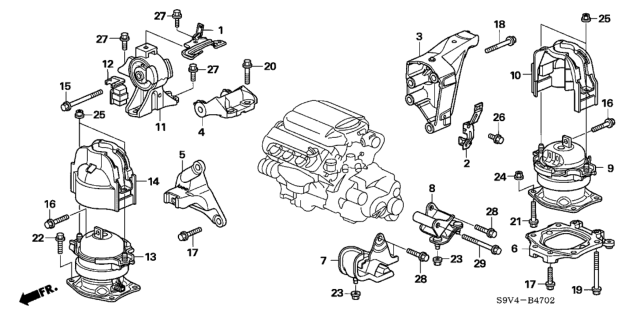 2007 Honda Pilot Bolt, Flange (10X25) Diagram for 90166SEPA00