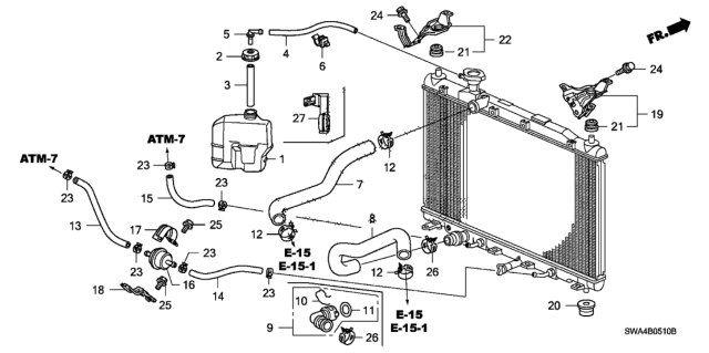2011 Honda CR-V  Tank, Reserve Diagram for 19101RZAA00