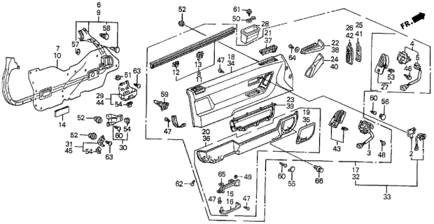1990 Honda Prelude  Grommet, Screw (5MM) (White) Diagram for 90662671003