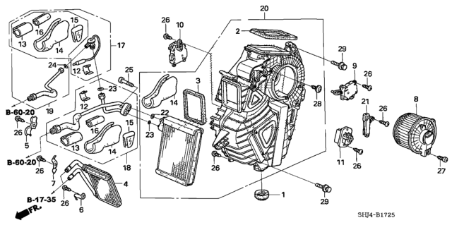 2007 Honda Odyssey  Gasket, C Diagram for 79207SHJA01