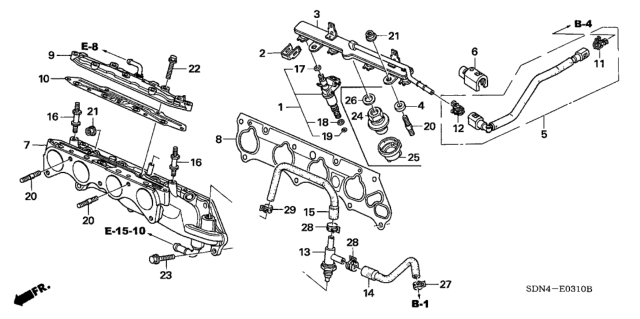 2006 Honda Accord  Gasket, EGR Chamber Diagram for 17146RAAA01