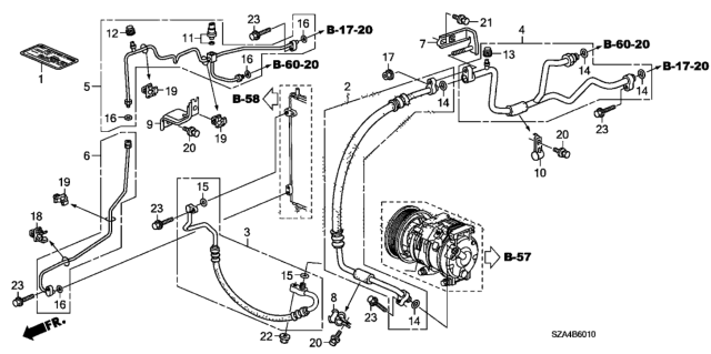 2015 Honda Pilot Hose, Discharge Diagram for 80315SZAA01
