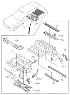 1995 Honda Passport  Bar, RR. Floor Diagram for 8943284712