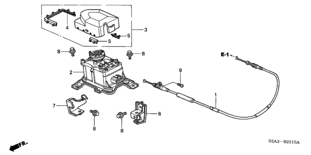 2003 Honda Civic  Bracket B, Actuator Diagram for 36636PLMA00