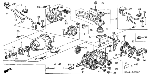2002 Honda CR-V  Plate Diagram for 50712SH9010