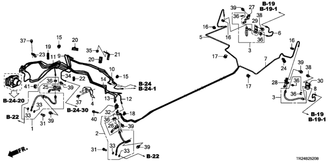 2013 Honda Civic  Clip, Brake Pipe Diagram for 46394S9AG71