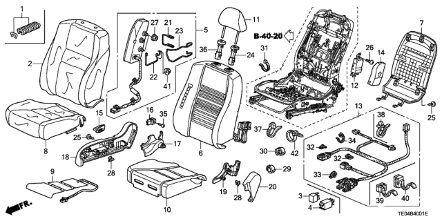 2008 Honda Accord Clip, Ratchet (20MM) Diagram for 90650S6MJ11
