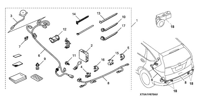 2016 Honda CR-V  Buzzer Assy. Diagram for 08V67SLE0M005
