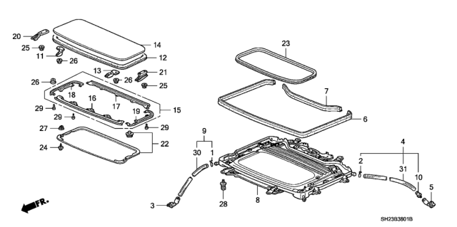 1989 Honda CRX Clip, Air Hose (16MM) Diagram for 18534634670