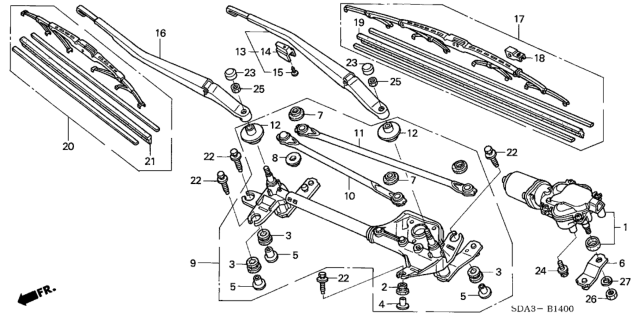 2004 Honda Accord  Dust Seal Diagram for 76524SE0013