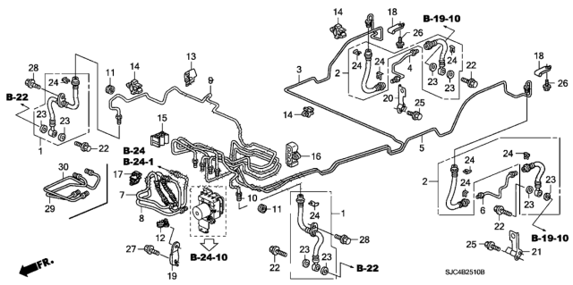 2006 Honda Ridgeline  Pipe C, Brake Diagram for 46330SJPA01