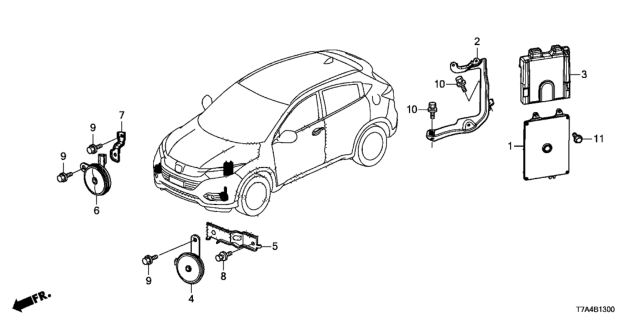 2021 Honda HR-V  CONT MOD, POWERTRAIN Diagram for 3782051MAC1
