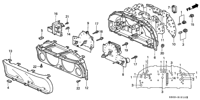 1997 Honda Prelude  Cover (MT) Diagram for 78116S30003