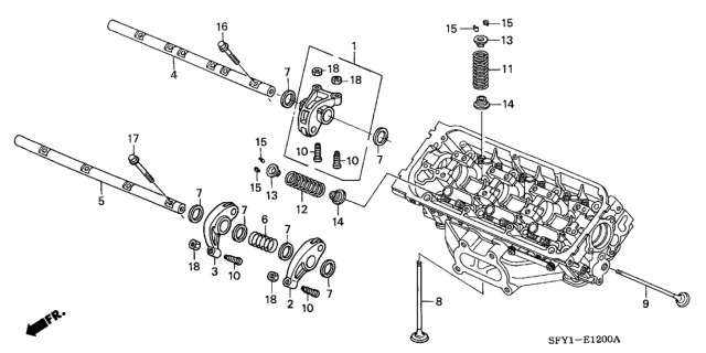 2005 Honda Accord Hybrid Valve, Exhuast Diagram for 14721PXK000