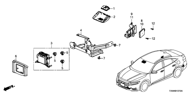 2021 Honda Insight  SET, RADAR SUB-ASSY. Diagram for 36803TXMA06